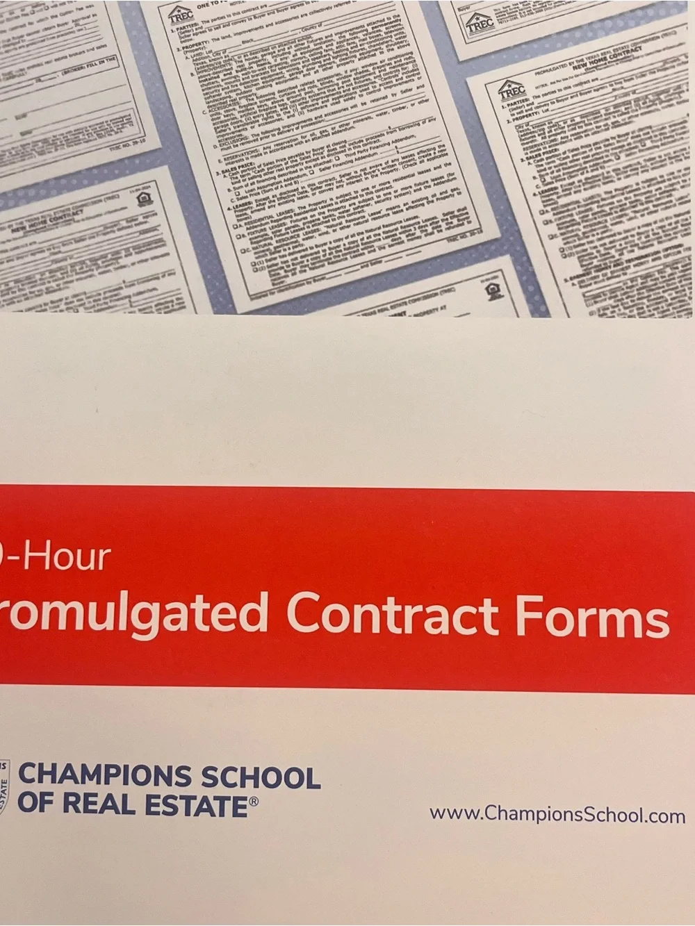 Champions School 30-Hour Principles of Real Estate 1 - Red and White Cover